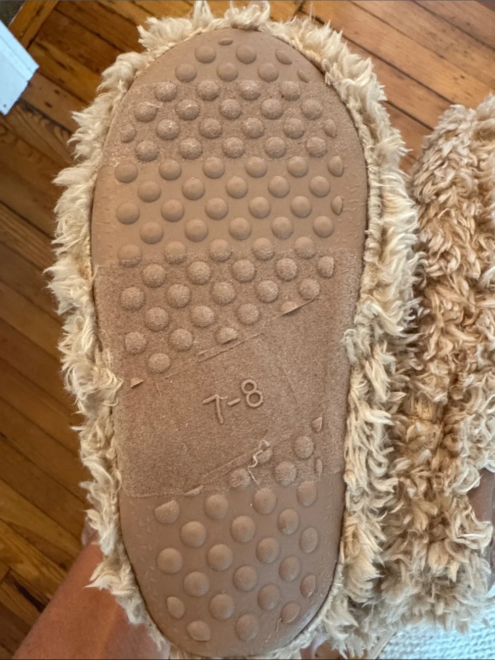 GAP Plush Teddy Bear Slippers in Light Brown